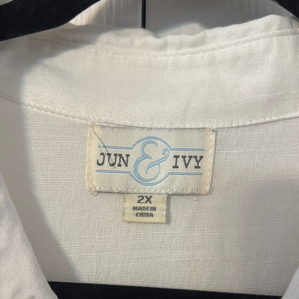 White Button-Up Blouse - Picture 2 of 2